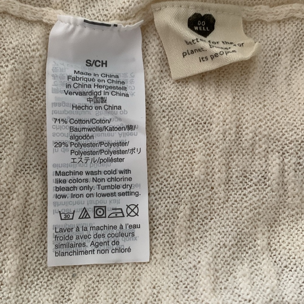 Madewell Bradley Cardigan Sweater Cream Size S - Picture 9 of 9